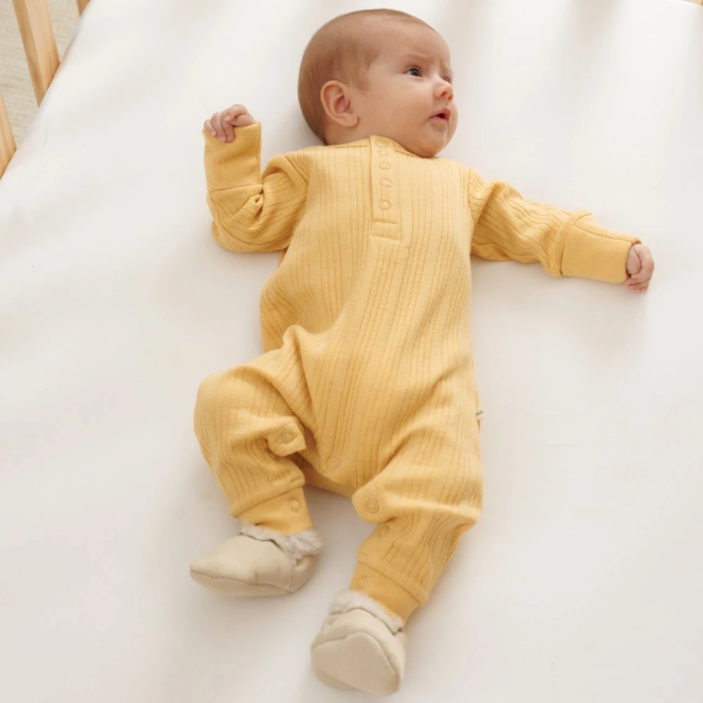 Woolbabe Merino/Organic Cotton Long Sleeve Henley Suit - Daydream Collection