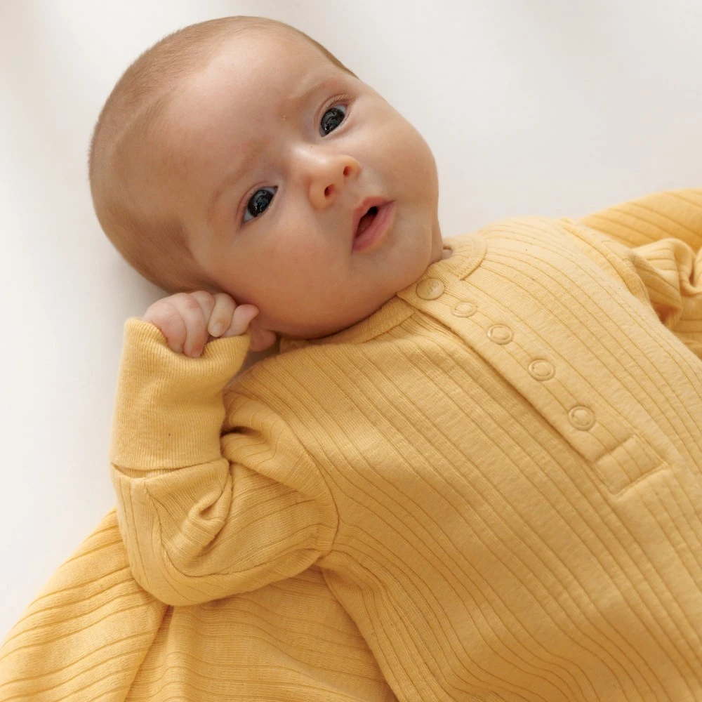 Woolbabe Merino/Organic Cotton Long Sleeve Henley Suit - Daydream Collection
