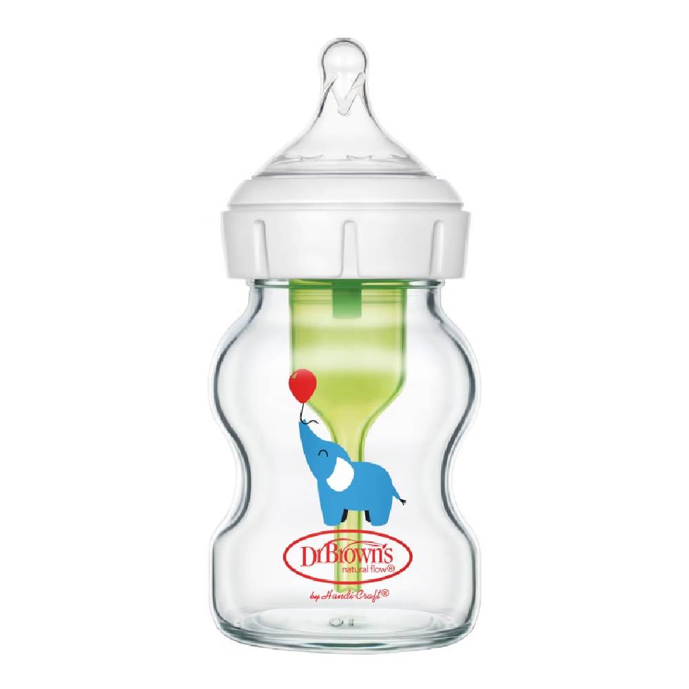 Dr Browns Natural Flow Anti-Colic Options+ Glass Wide Neck Bottle