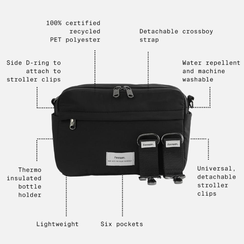Finnson FRIDA Eco Small Nappy Bag with Stroller Clips