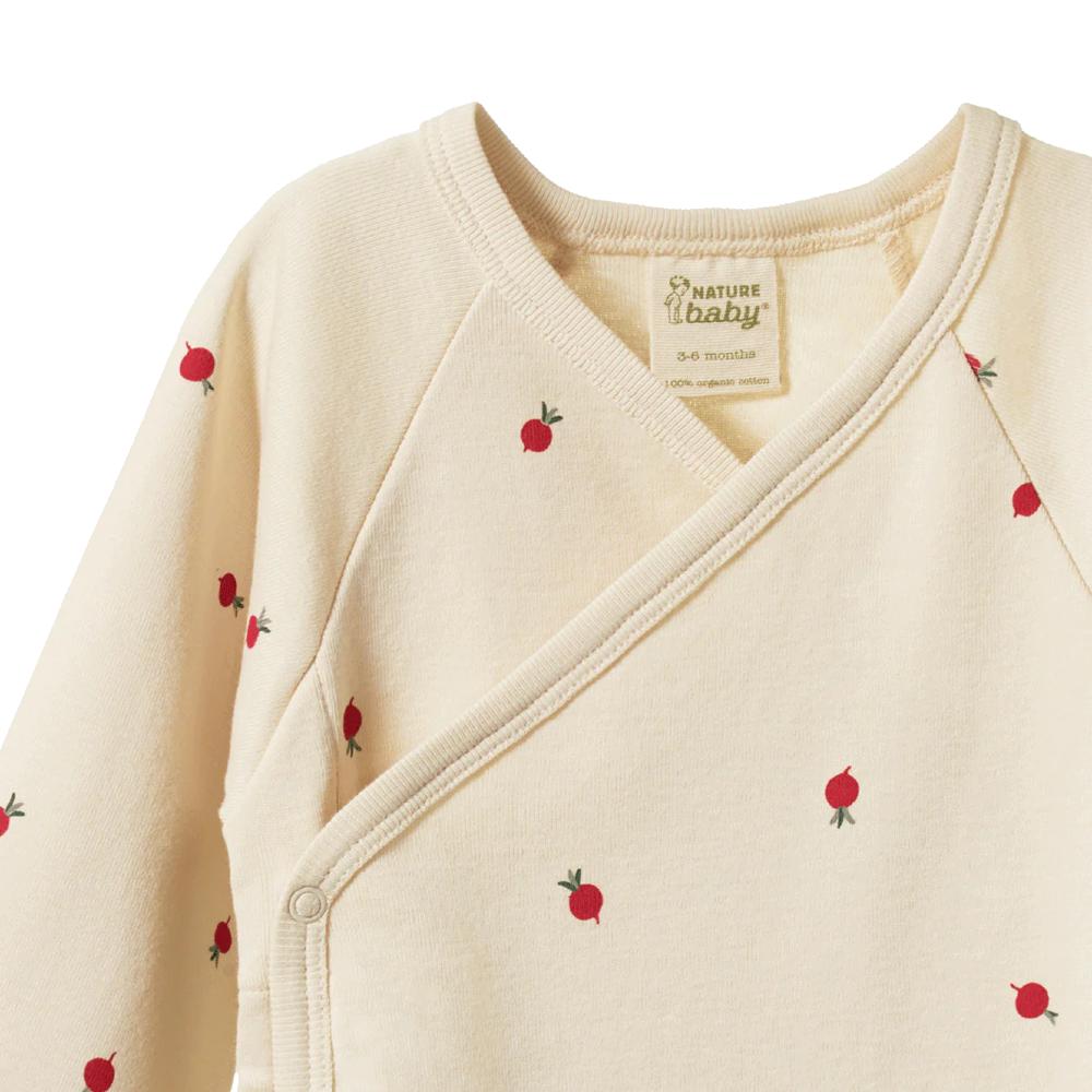 Nature Baby Long Sleeve Cotton Kimono Bodysuit