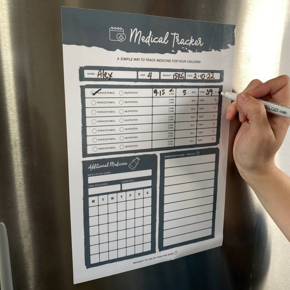 Tags For Good Medical Tracker Fridge Magnet
