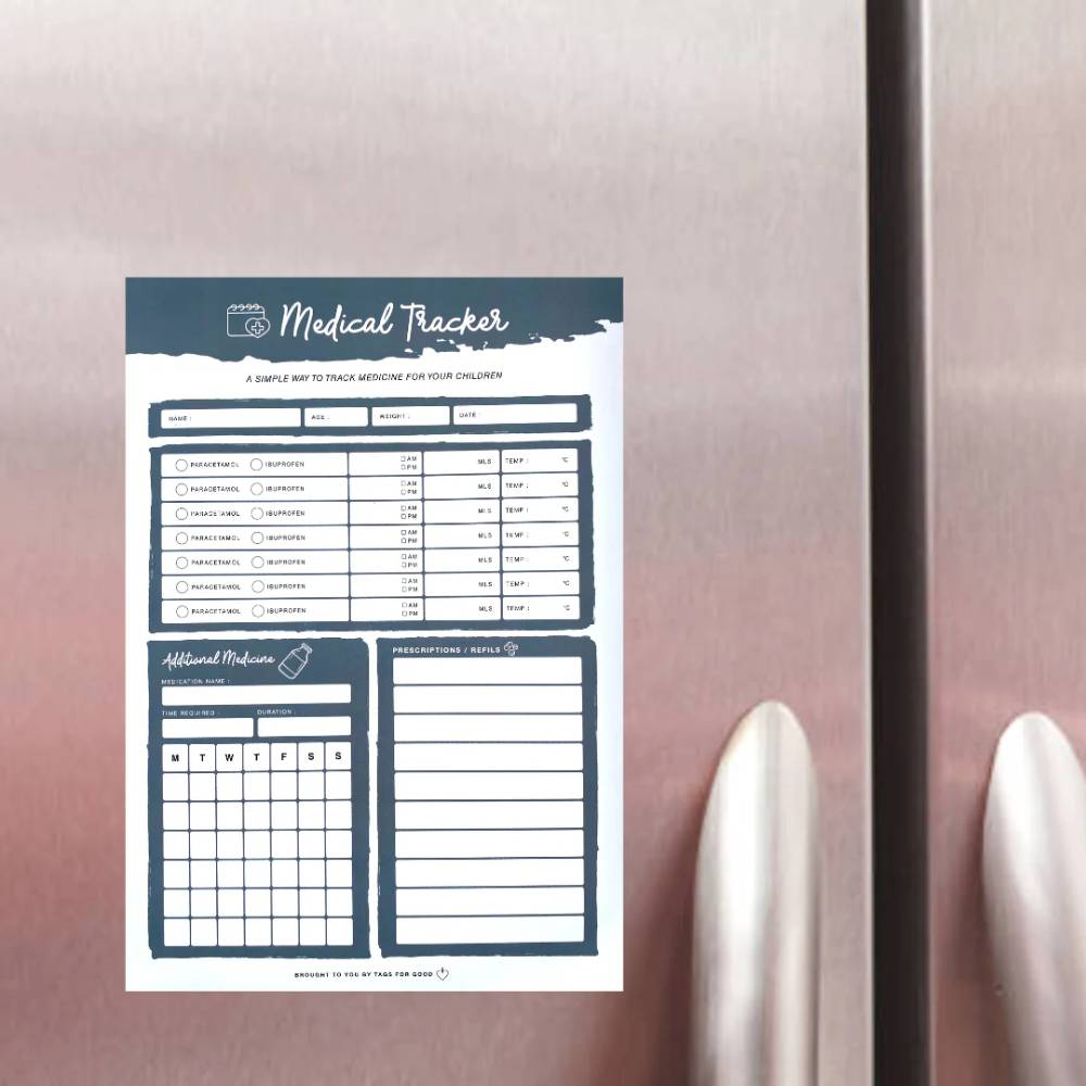 Tags For Good Medical Tracker Fridge Magnet
