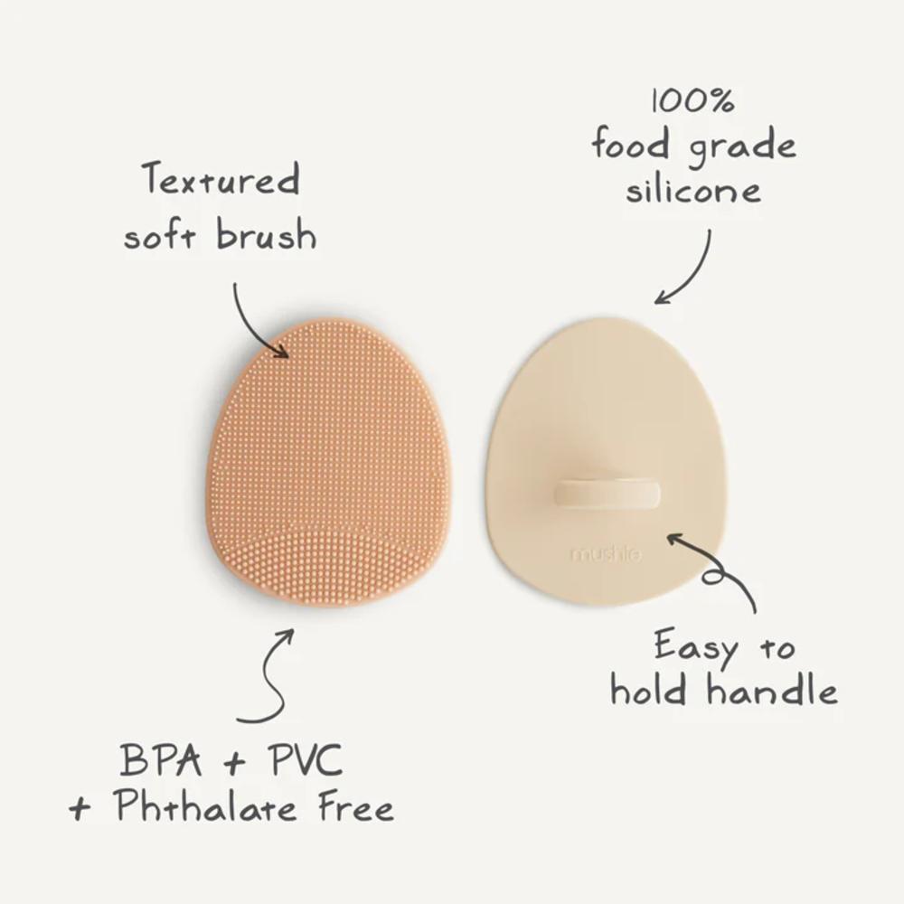 Mushie Cradle Cap Brush 2pk