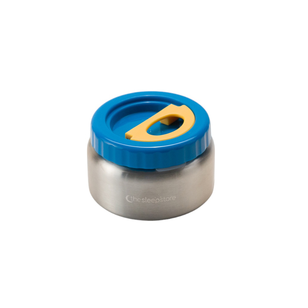Clearcut image of The Sleep Store Insulated Food Jar in the Blue colour.