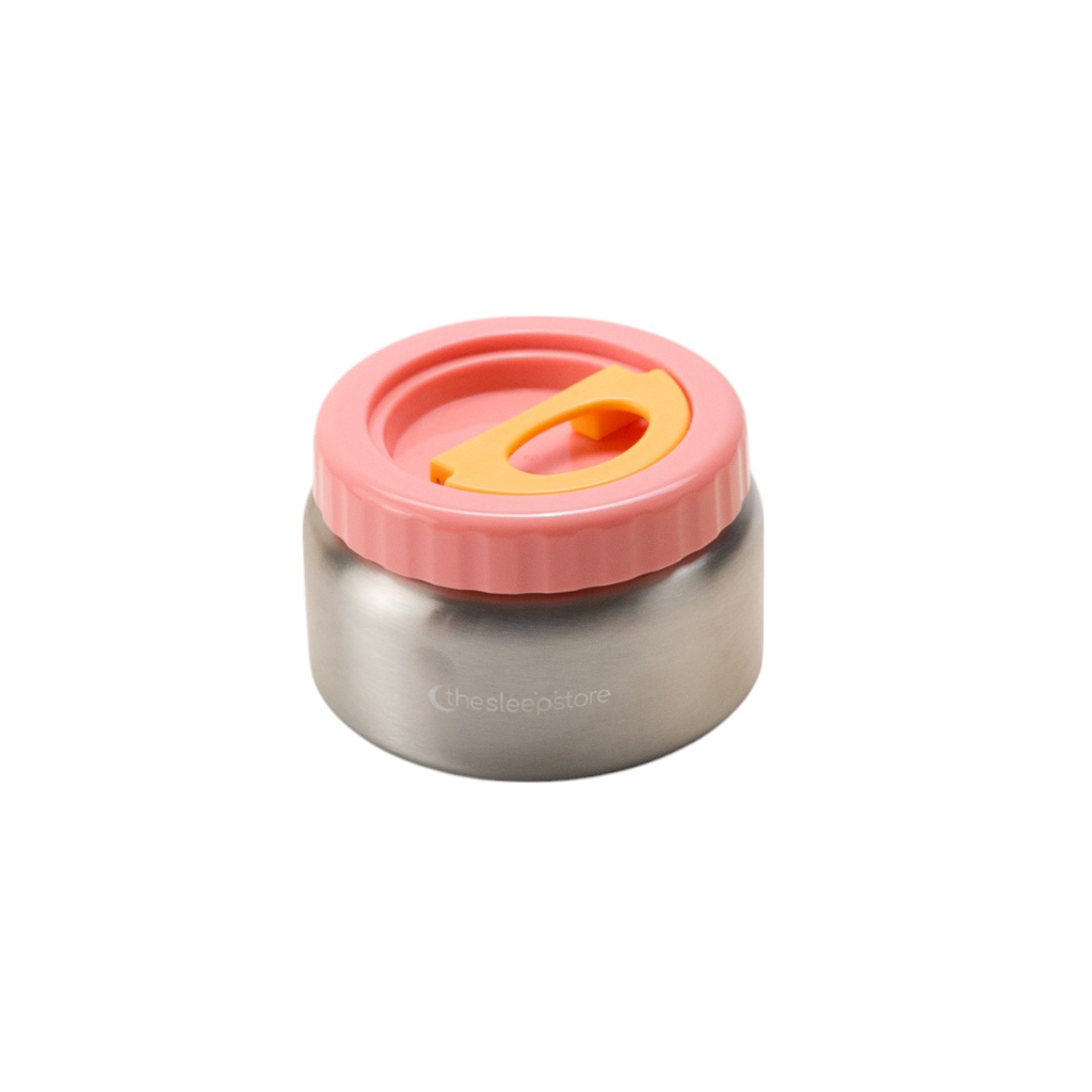 Clearcut image of The Sleep Store Insulated Food Jar in the Pink colour.