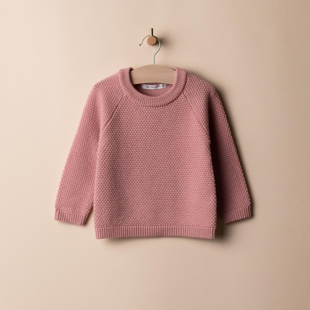 The Sleep Store Merino Knit Crew Jumper in Pink
