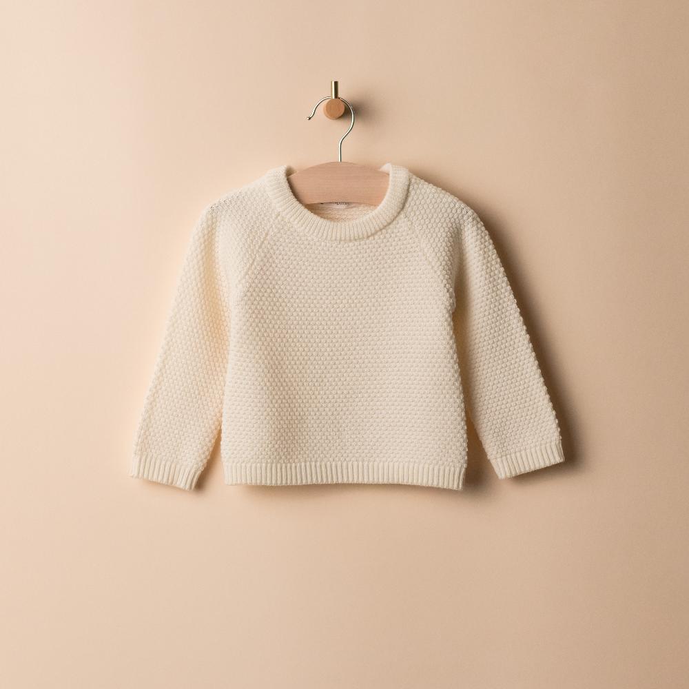 The Sleep Store Merino Knit Crew Jumper in Natural