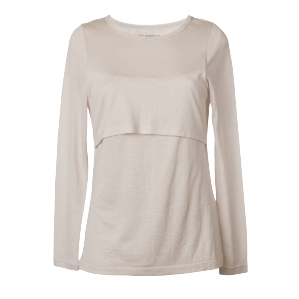 The Sleep Store All Seasons Merino/Tencel LS Breastfeeding Top - Clearance