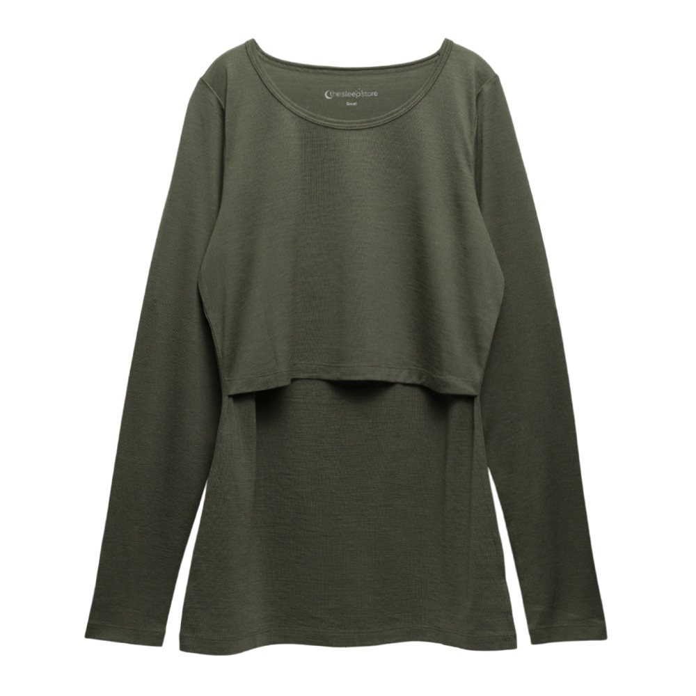 The Sleep Store All Seasons Merino/Tencel LS Breastfeeding Top