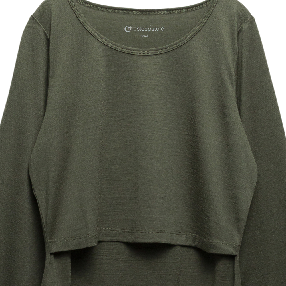 The Sleep Store All Seasons Merino/Tencel LS Breastfeeding Top
