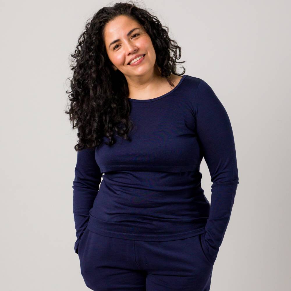 The Sleep Store All Seasons Merino/Tencel LS Breastfeeding Top