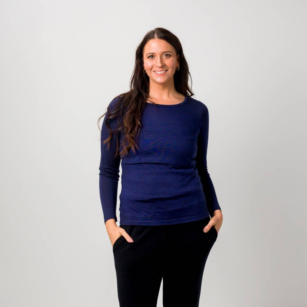 The Sleep Store All Seasons Merino/Tencel LS Breastfeeding Top