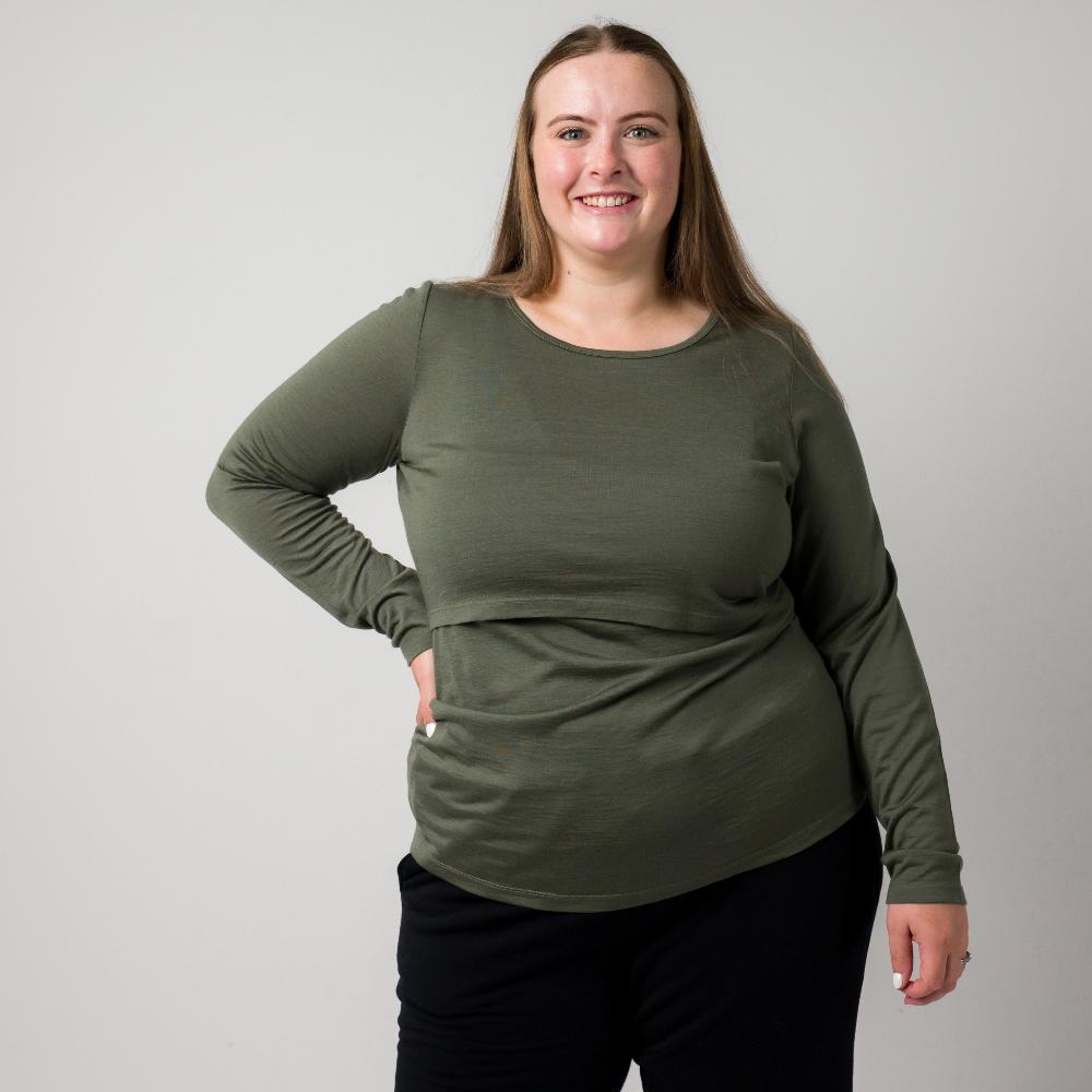 The Sleep Store All Seasons Merino/Tencel LS Breastfeeding Top