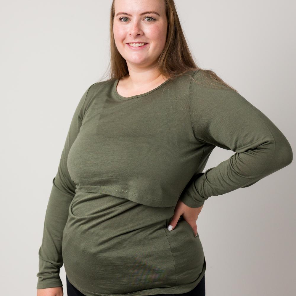 The Sleep Store All Seasons Merino/Tencel LS Breastfeeding Top