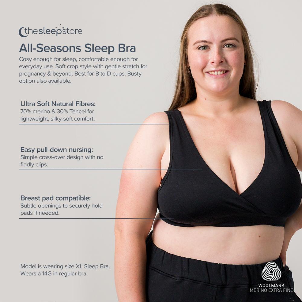 The Sleep Store All Seasons Merino/Tencel Sleep Bra (Cup size B-D)