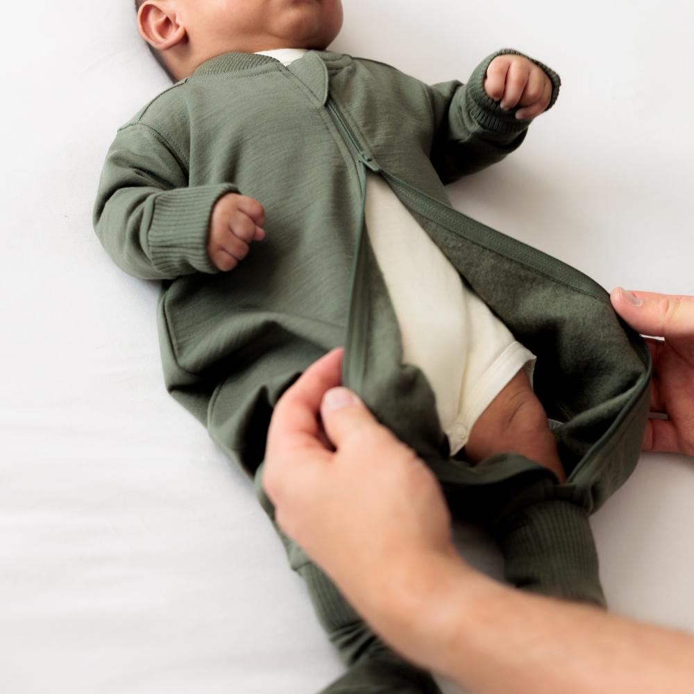The Sleep Store Merino Tencel Fleece Onesie 0-3 months - 6 years