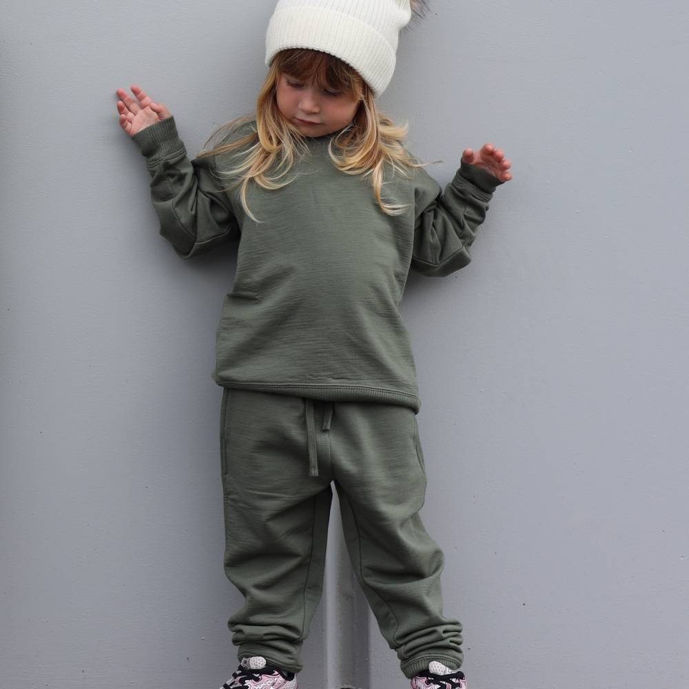 The Sleep Store Merino Tencel Fleece Crew Jumper - 2-10 years