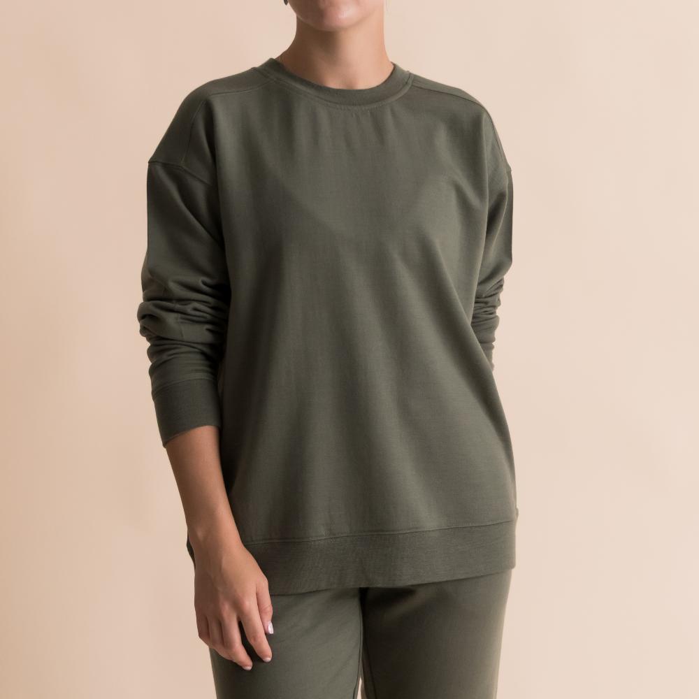 The Sleep Store Merino Tencel Fleece - Women's Crew Jumper