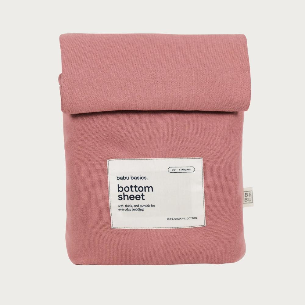 Babu Basics Organic Cotton Cot Fitted Sheet - 70 x 135cm