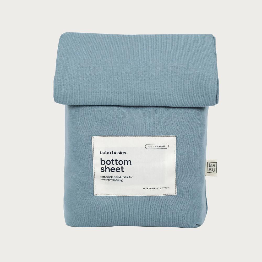 Babu Basics Organic Cotton Cot Fitted Sheet - 70 x 135cm
