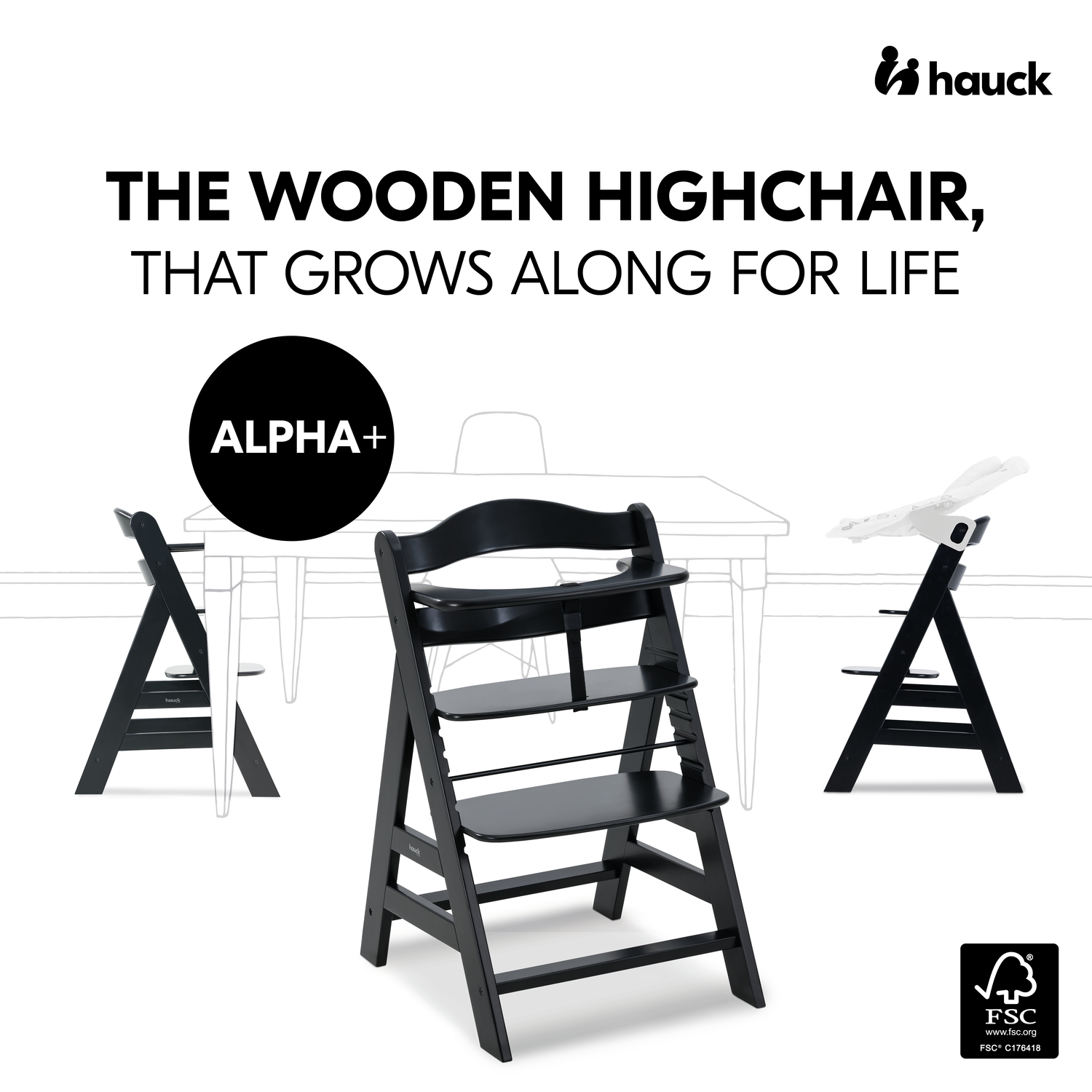 Hauck Alpha+ Wooden Highchair