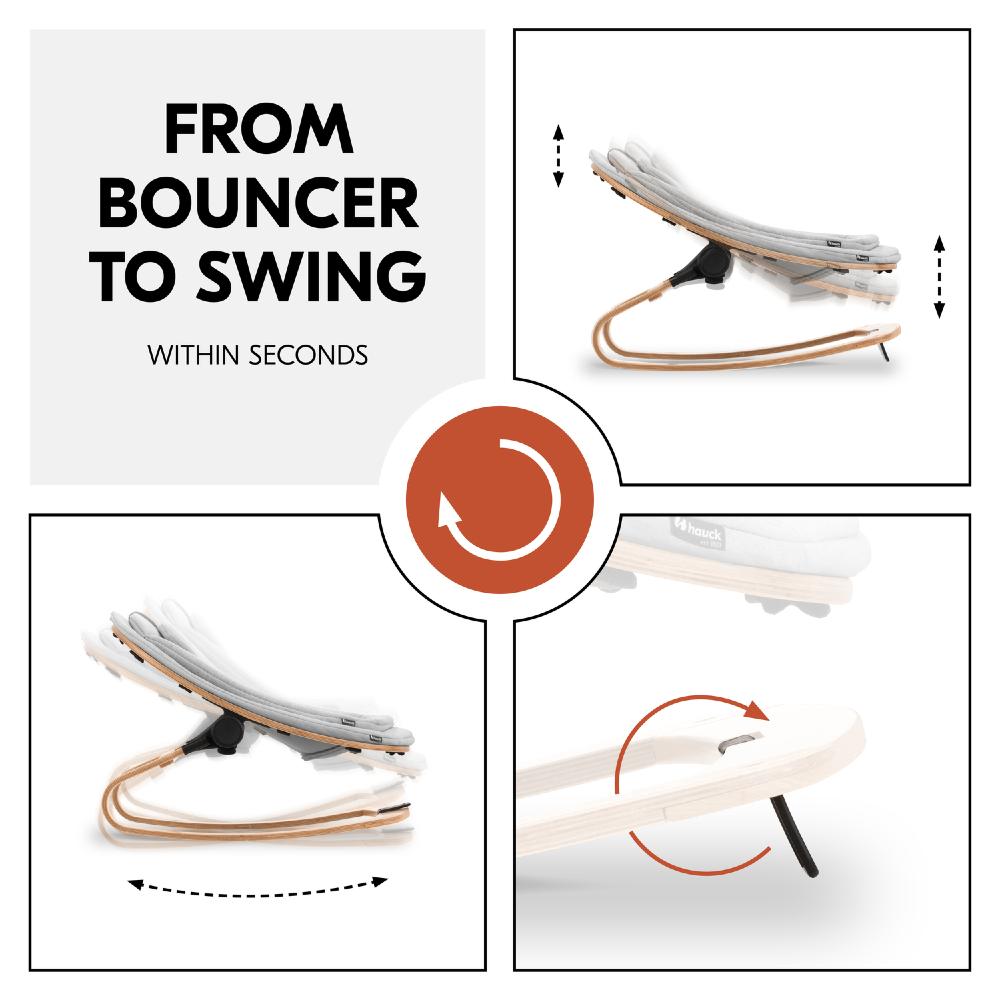 Hauck Highchair 3-in-1 Wooden Bouncer Eco