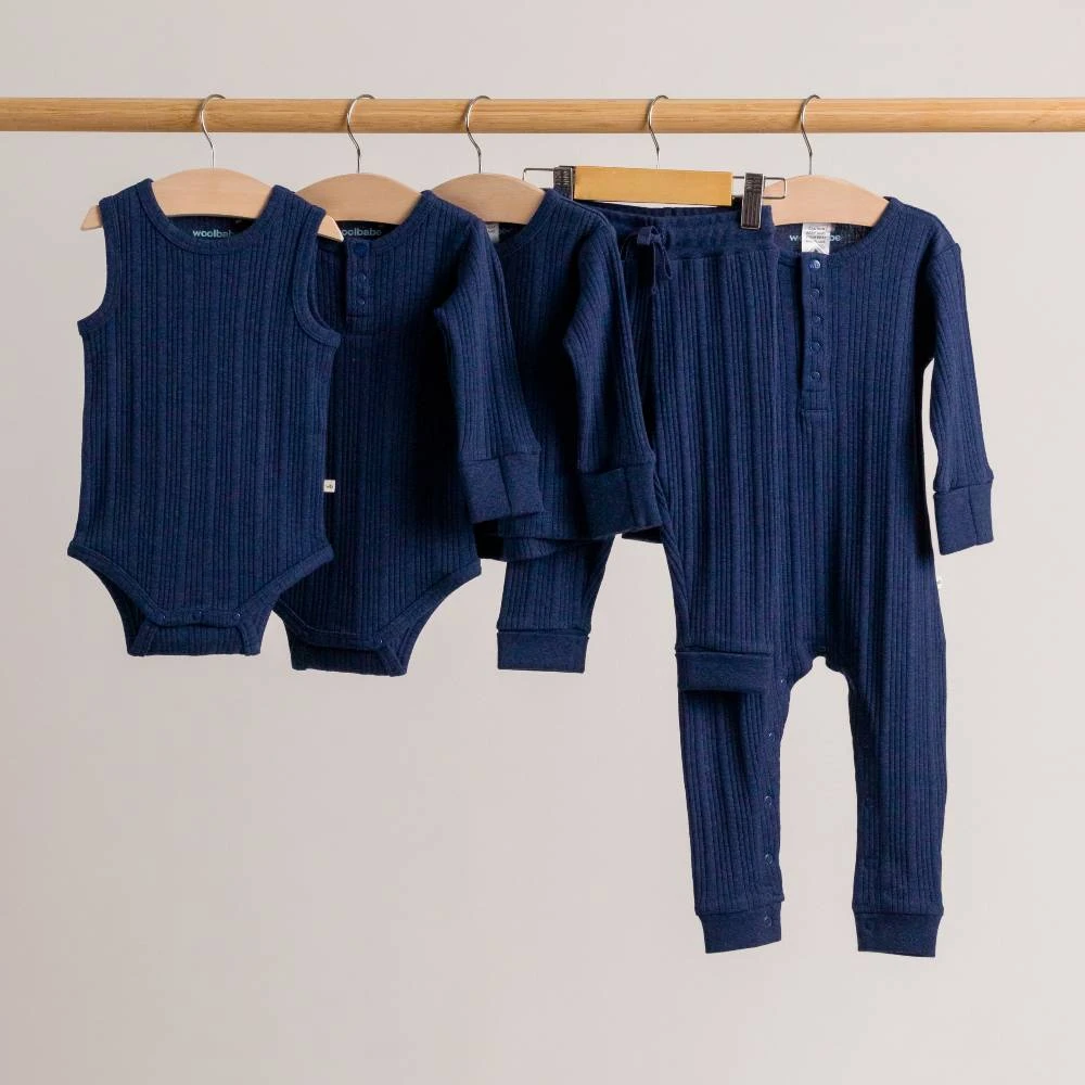 Woolbabe Organic Cotton/Merino Toddler Henley Suit - Clearance