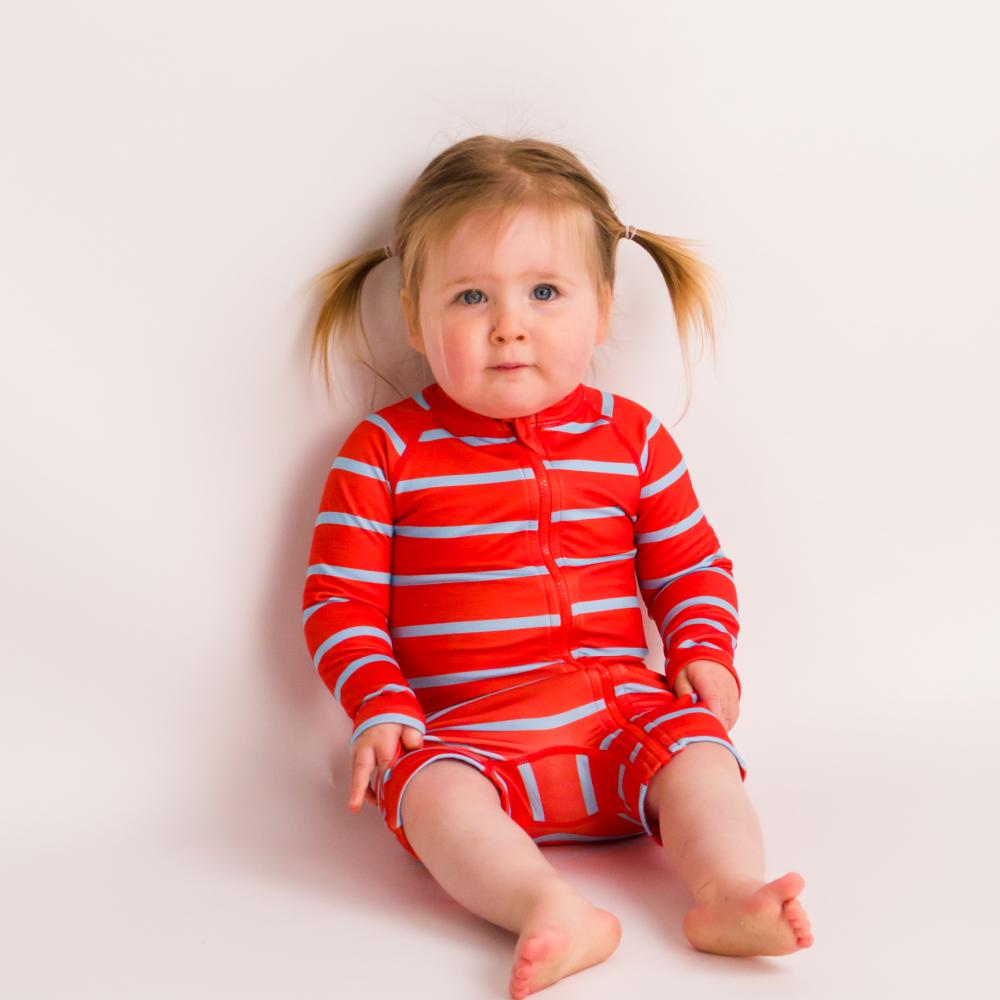Neon by Nestling Brushed Cosy Shortie Swimsuit UPF50+ - 3 months - 3 years