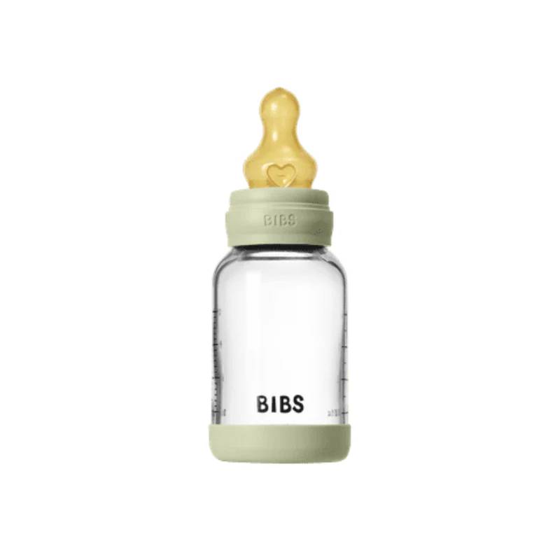 BIBS Glass Baby Bottle Complete Set - Latex
