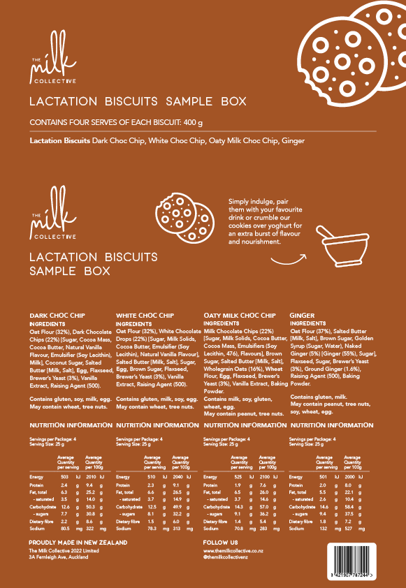 The Milk Collective Lactation Biscuit Sample Box