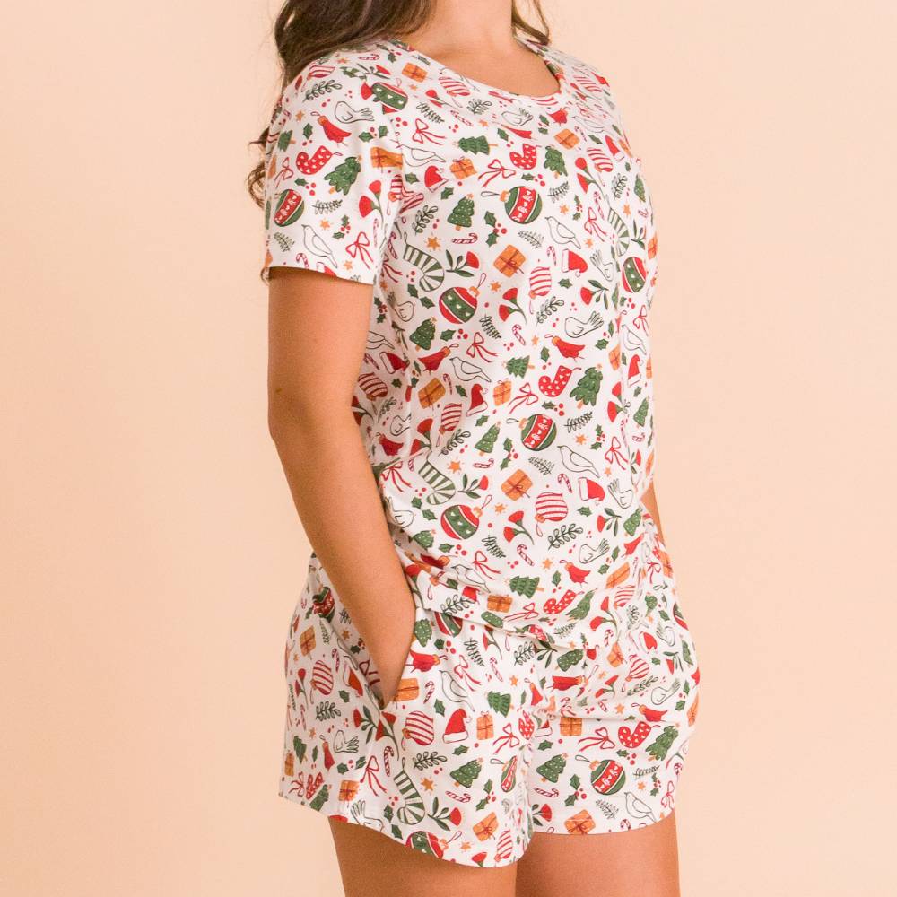 The Sleep Store 'Christmas Collection' Adult Scoop Neck PJ Top