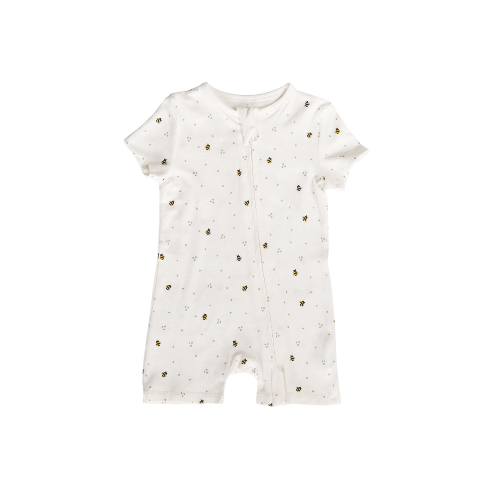 The Sleep Store Organic Cotton Shortie Zipsuit
