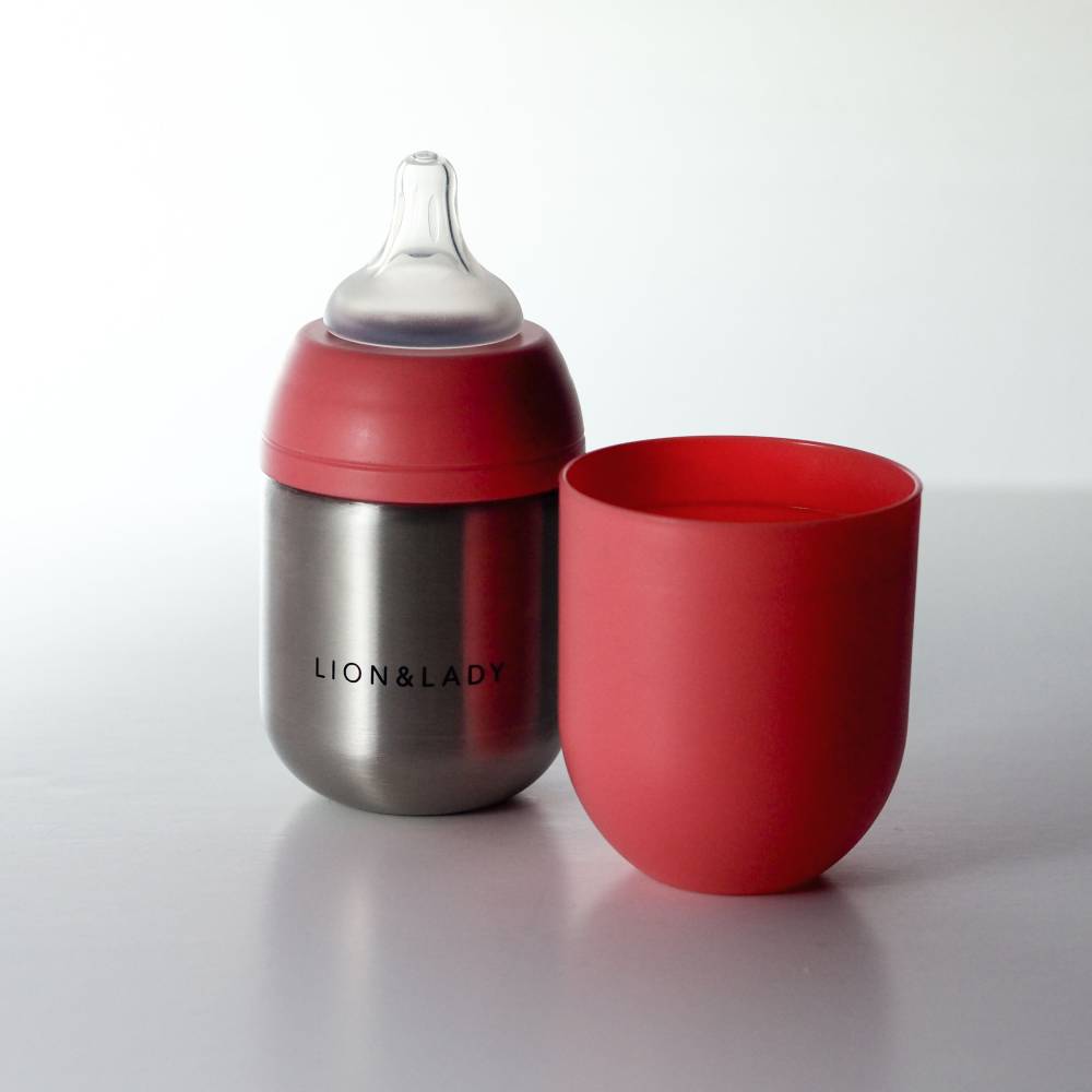 Lion & Lady 18/8 Stainless Steel Baby Bottle 210ml