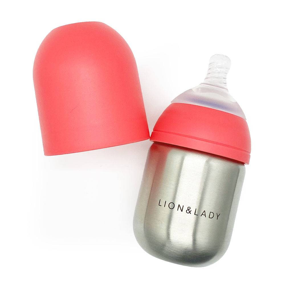 Lion & Lady 18/8 Stainless Steel Baby Bottle 210ml