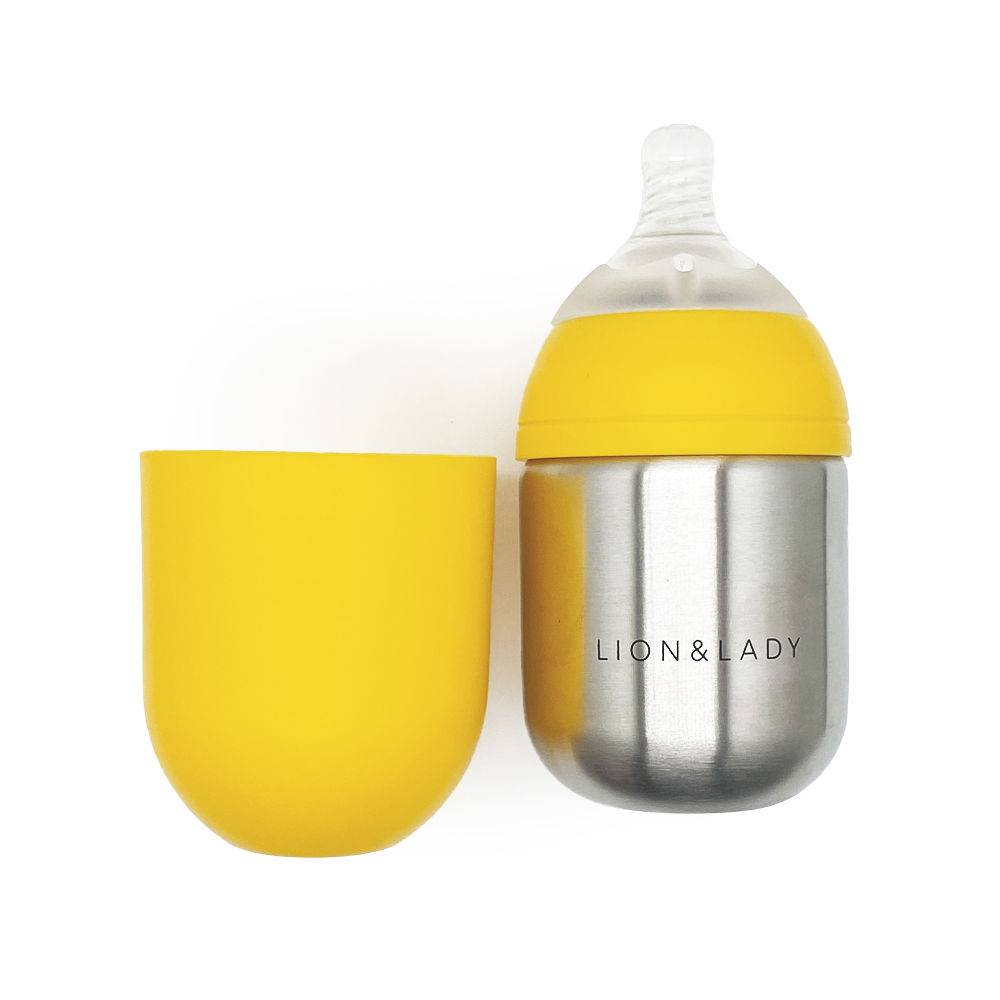 Lion & Lady 18/8 Stainless Steel Baby Bottle 210ml