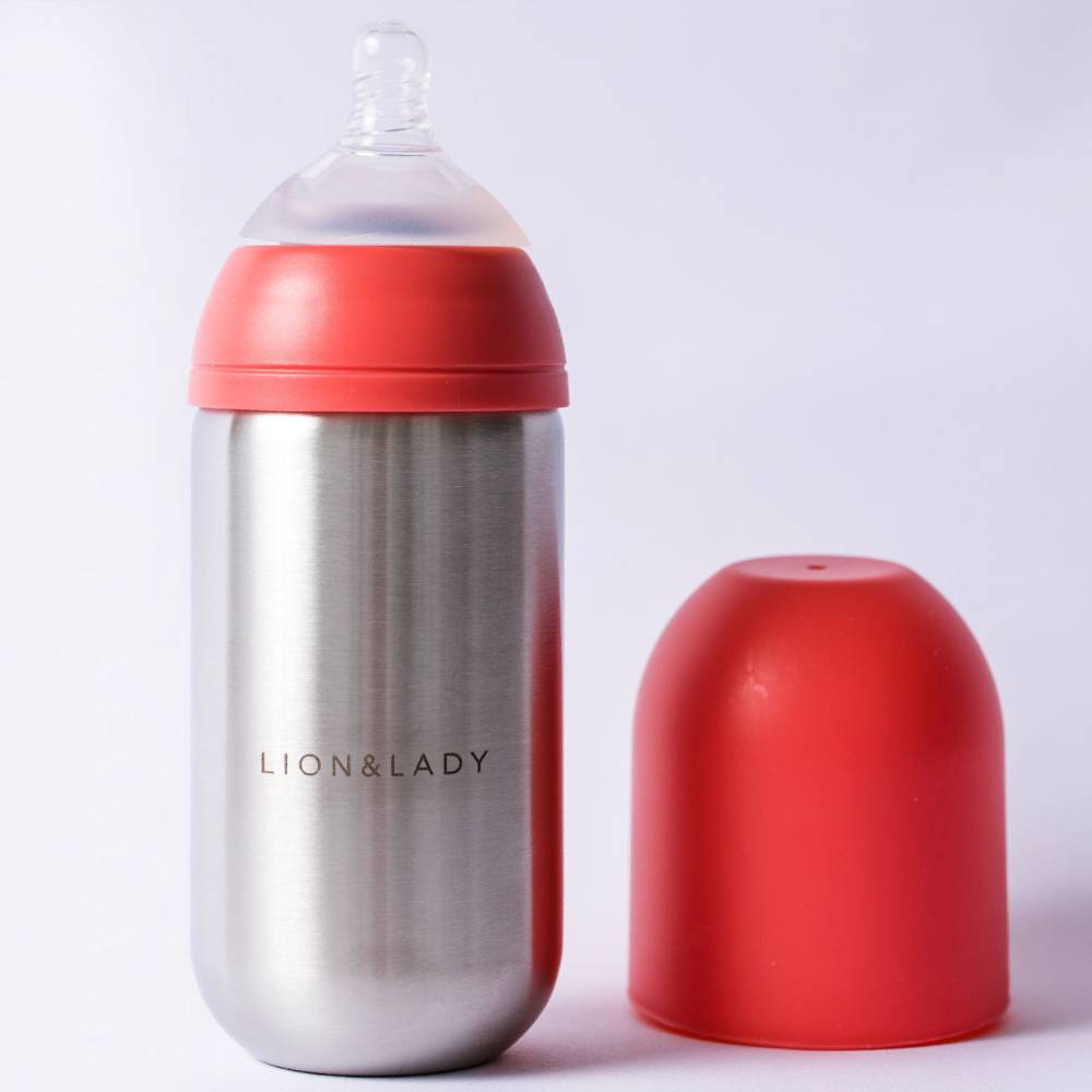 Lion & Lady 18/8 Stainless Steel Baby Bottle 350ml