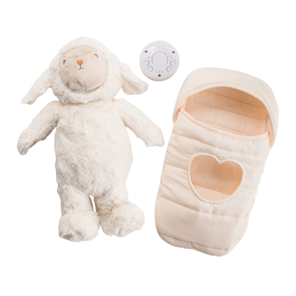 Glow Friends Loulou Lamb humming comforter with sleeping bag attachment