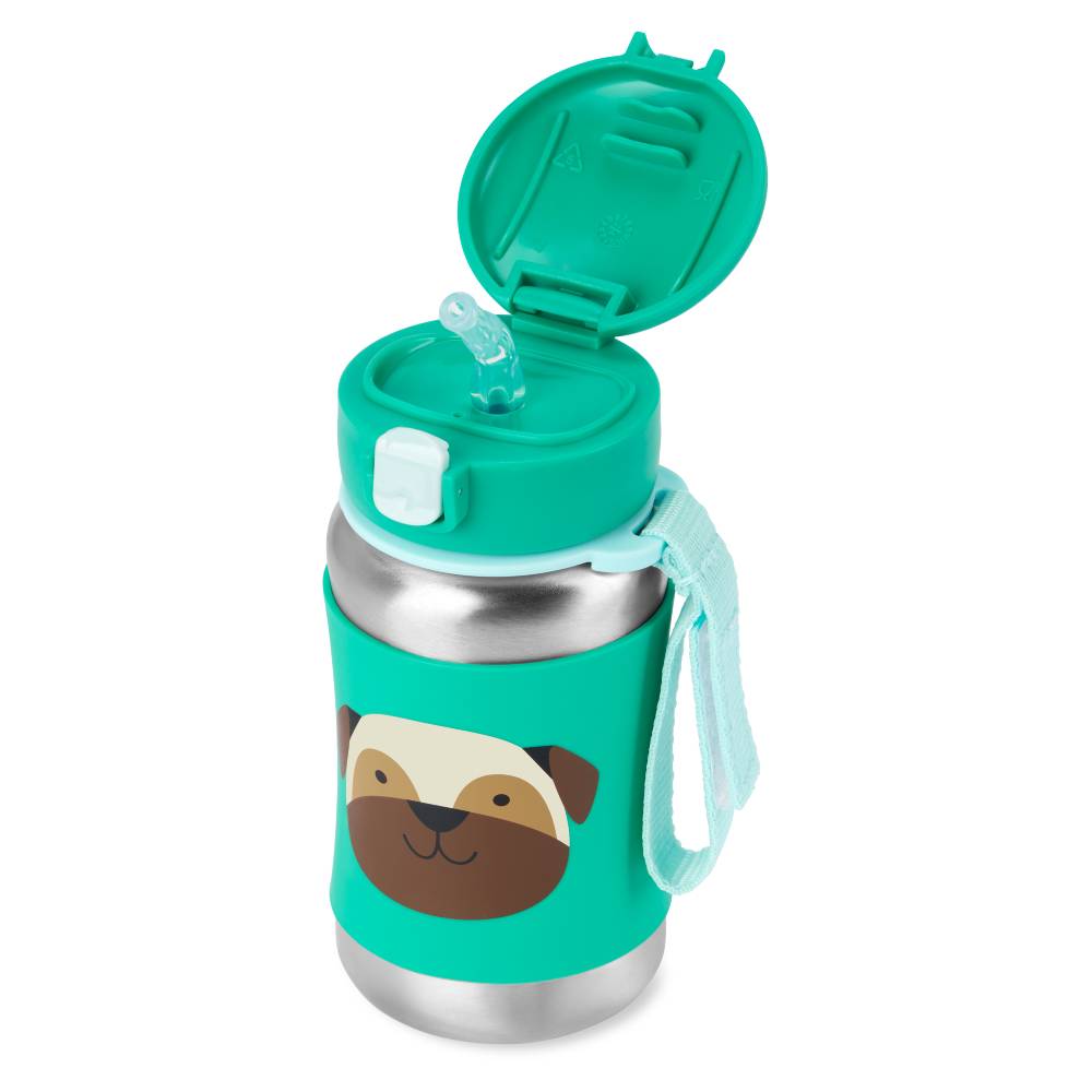 Skip Hop Zoo Stainless Steel Straw Bottle - Clearance