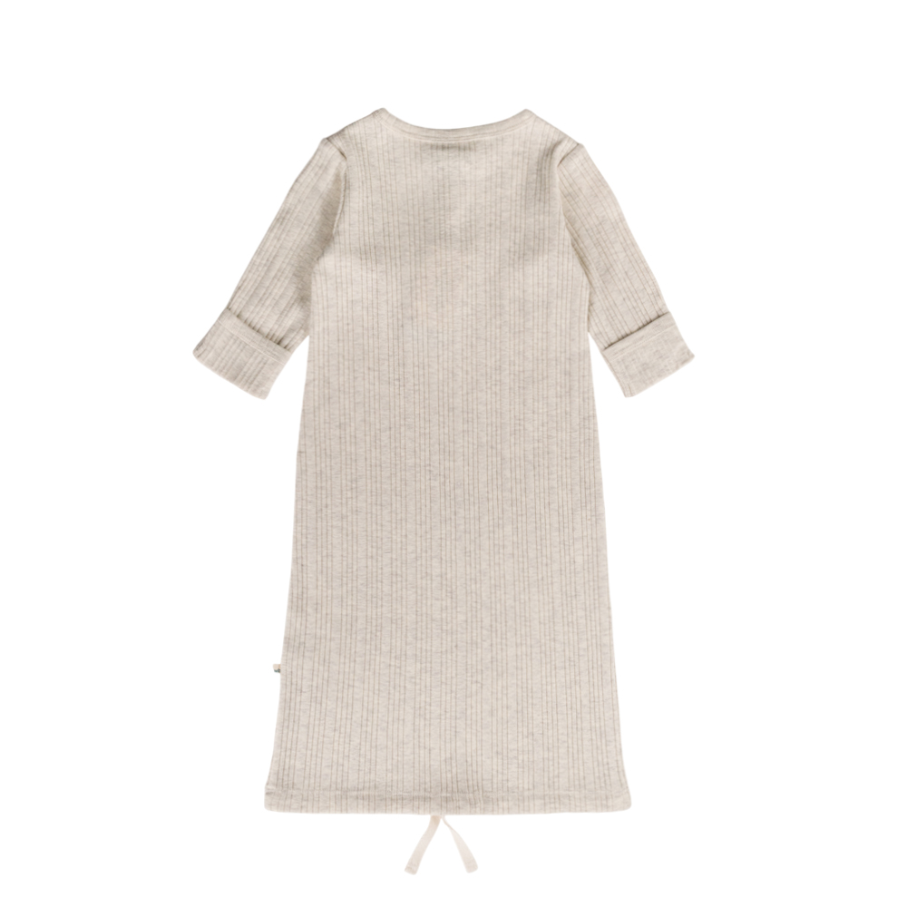 Woolbabe Merino/Organic Cotton Henley Drawstring Gown - Daydream Collection