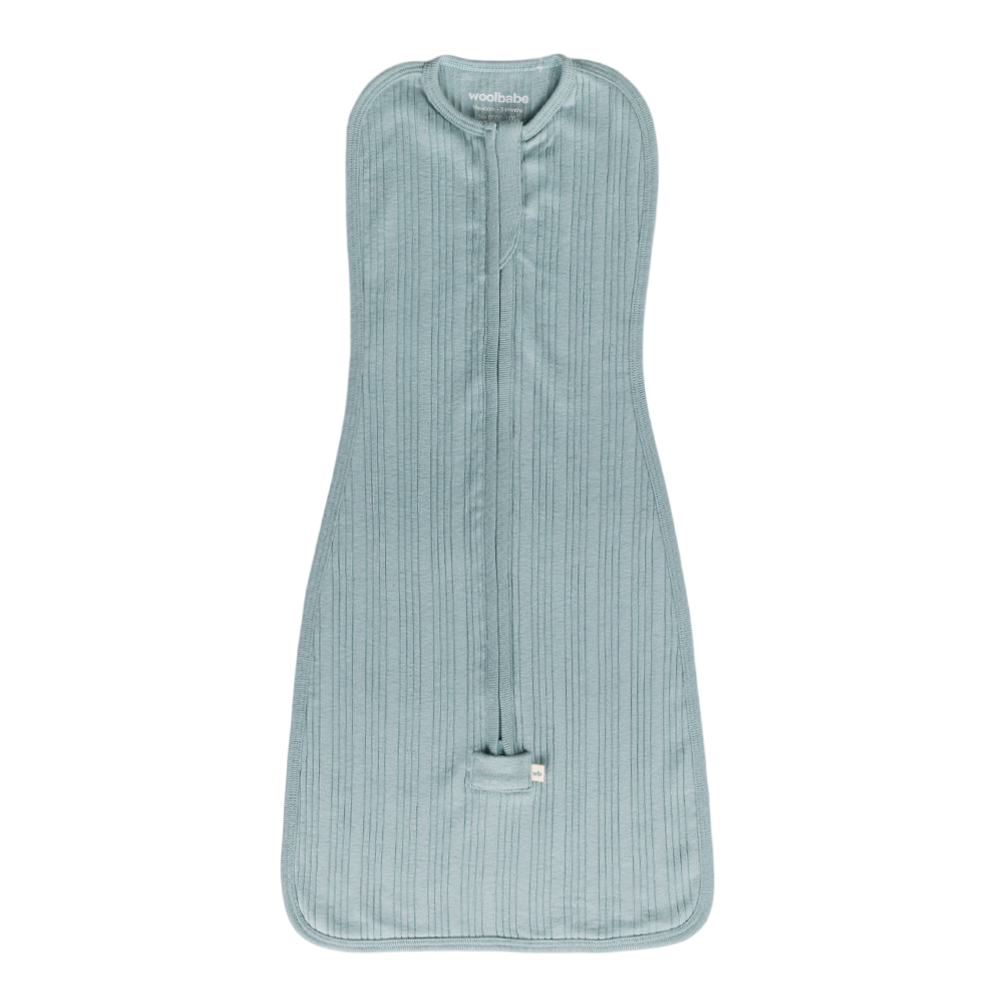 Woolbabe Organic Cotton/Merino Fitted Zip Swaddle