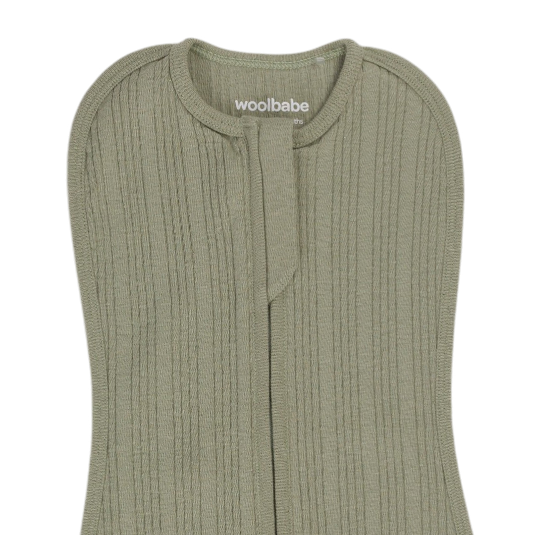 Woolbabe Organic Cotton/Merino Fitted Zip Swaddle