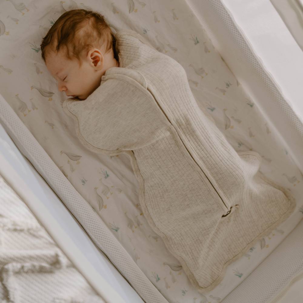 Woolbabe Organic Cotton/Merino Fitted Zip Swaddle