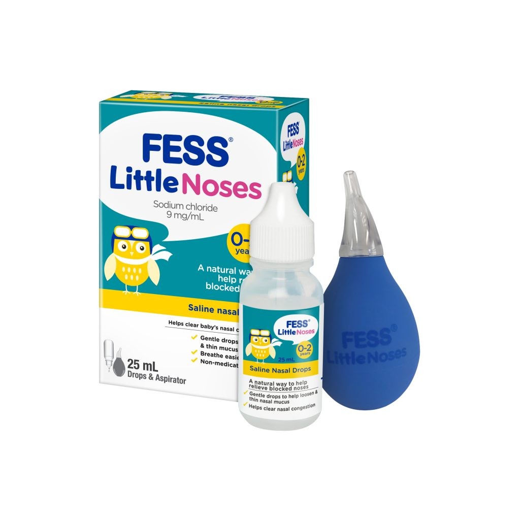 FESS Little Noses Saline Drops & Aspirator