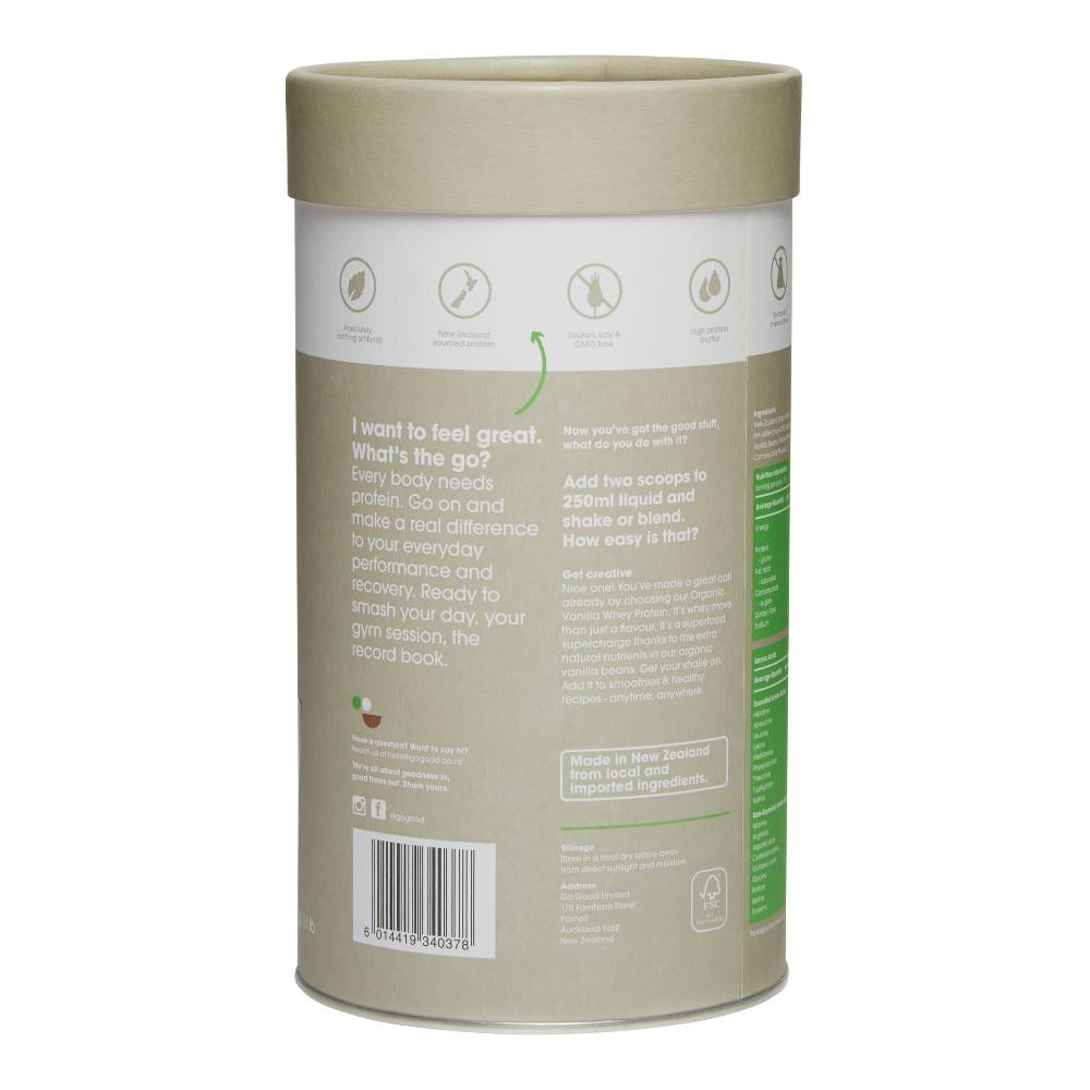Go Good Whey Protein Powder + Organic Vanilla