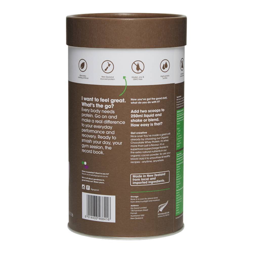 Go Good Whey Protein Powder + Organic Chocolate