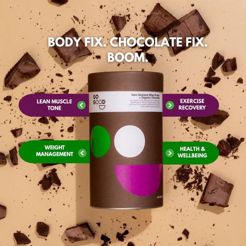 Go Good Whey Protein Powder + Organic Chocolate
