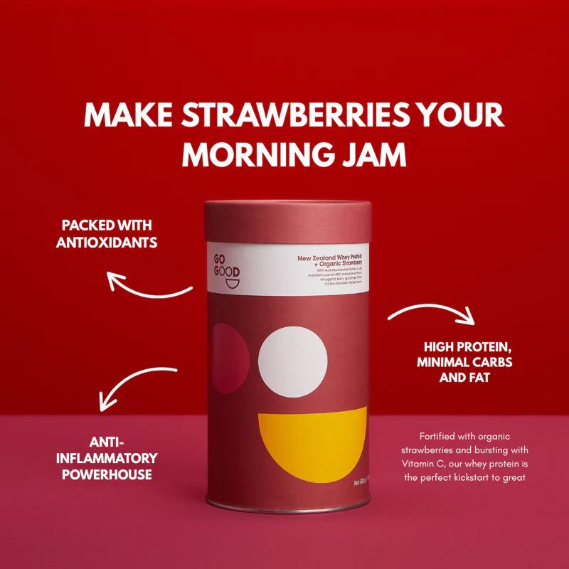 Go Good Whey Protein Powder + Organic Strawberry