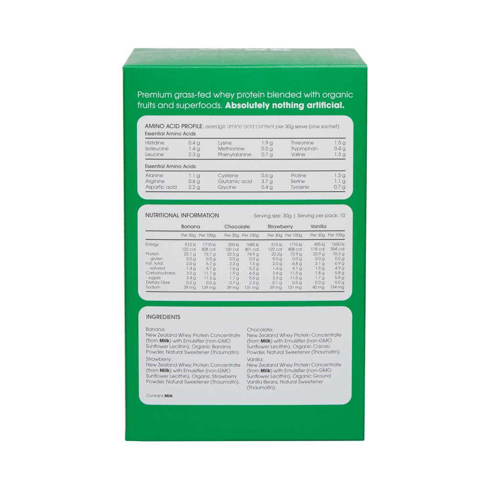 Go Good Whey Protein Sample 10pack - Mixed Flavours