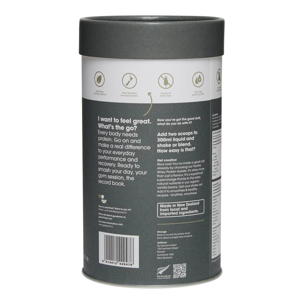 Go Good Whey Protein Isolate + Organic Vanilla